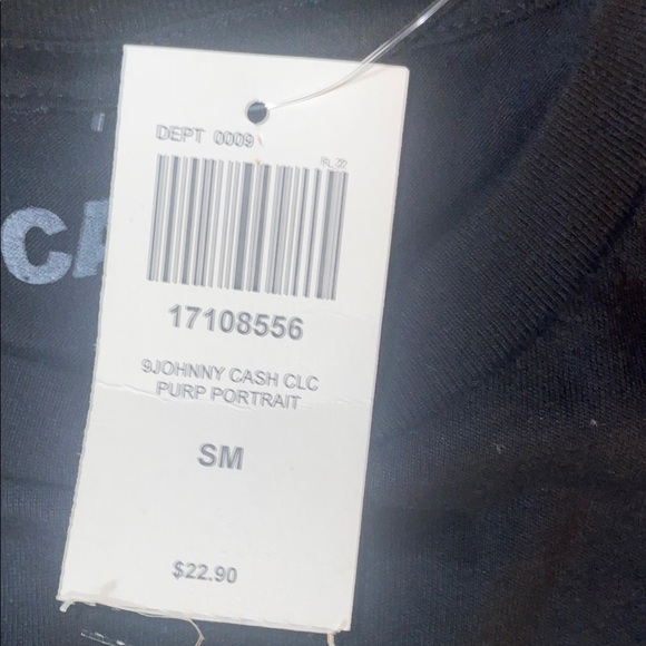 Johnny Cash Black Graphic T-Shirt with Purple and Green Accents - Picture 4 of 5